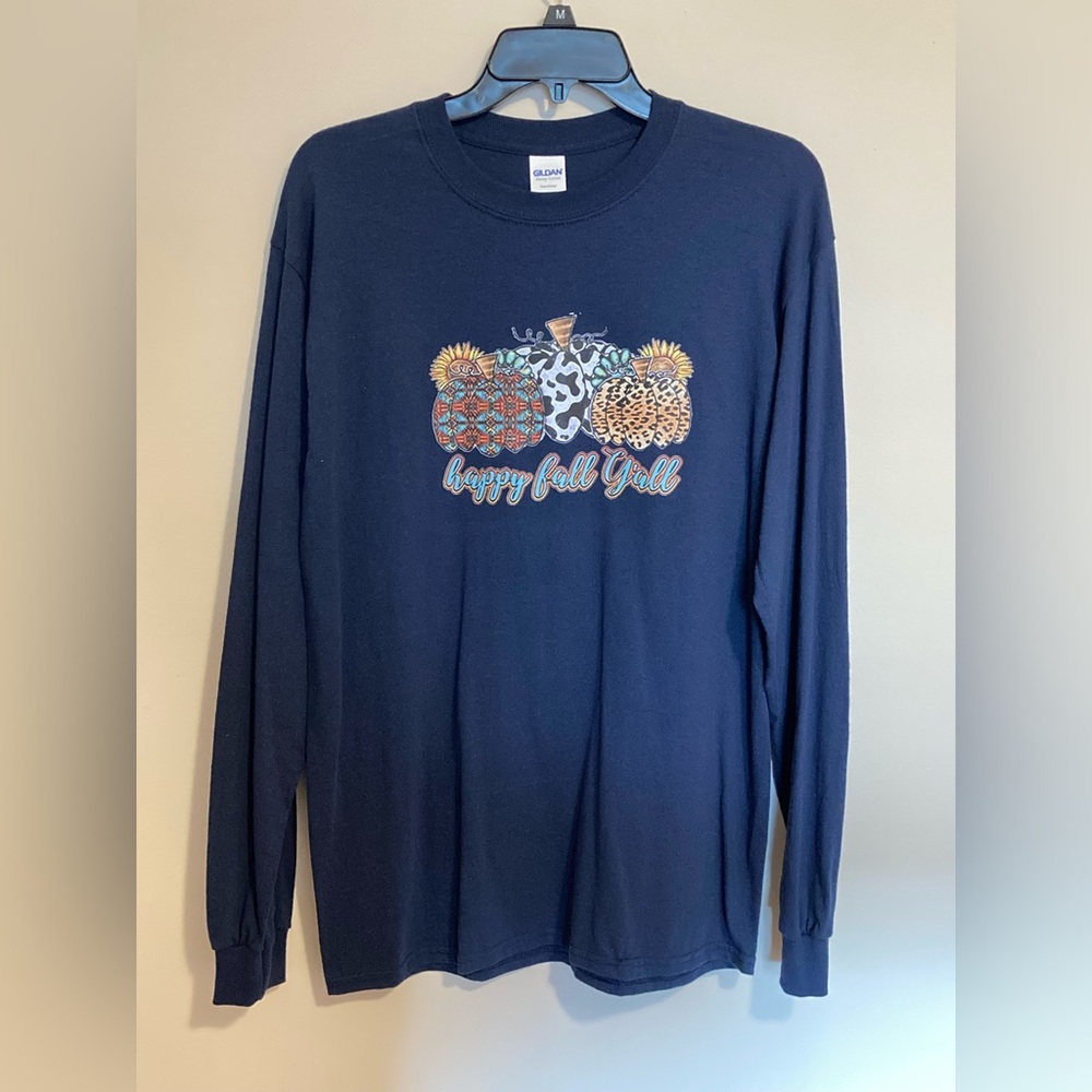 Happy Fall Y’all Long Sleeve Gildan Shirt